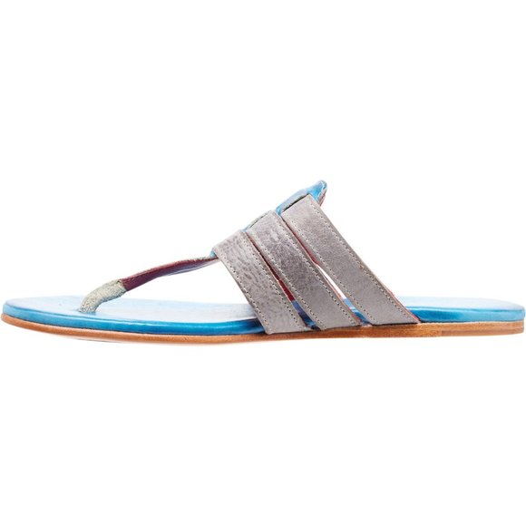 NEW Bed Stu Yoli Flip-Flops - Leather For Women Ocean Blue 367sn - Picture 3 of 6